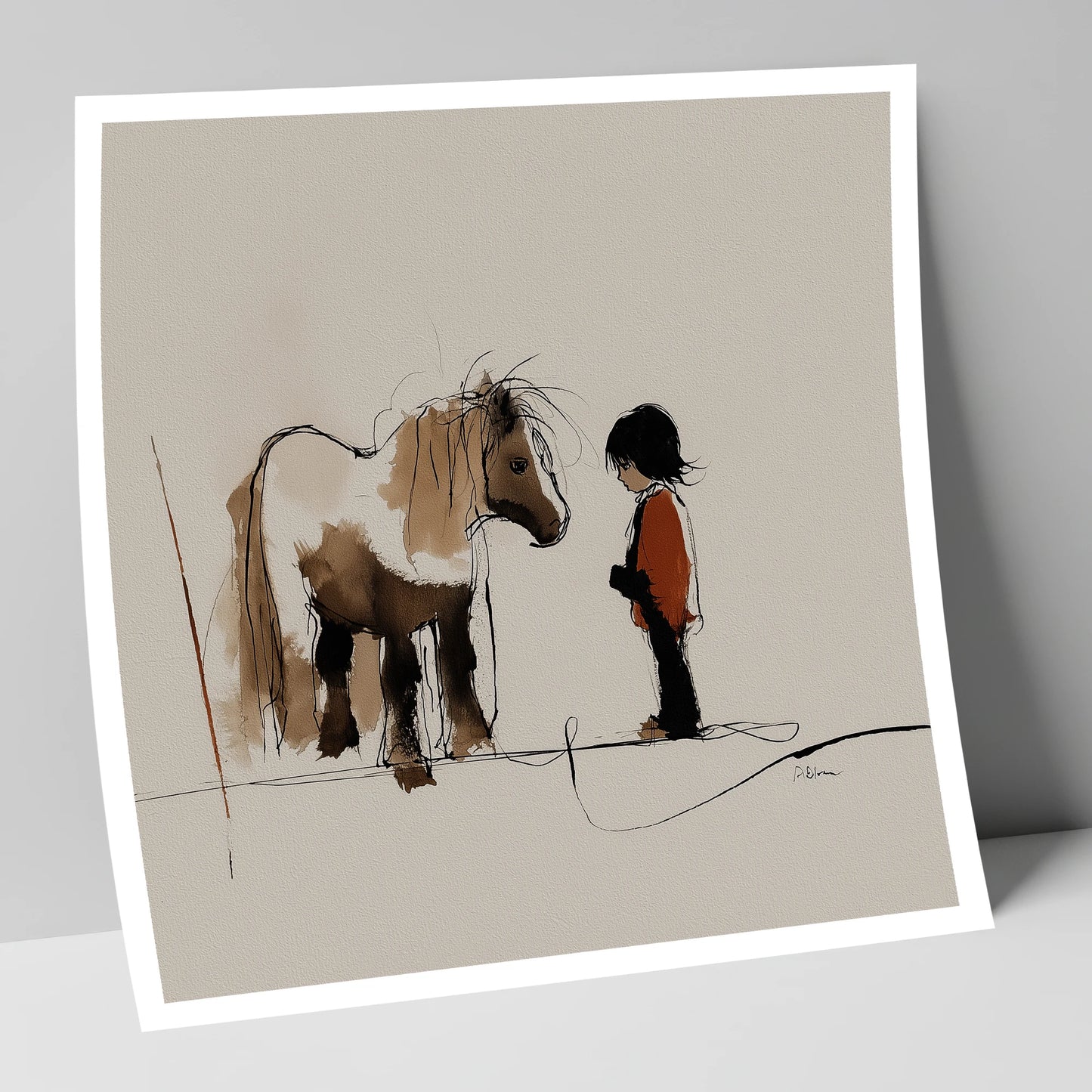 A Quiet Understanding horse & rider art print