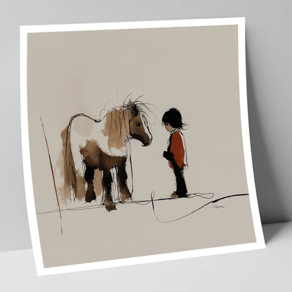 A Quiet Understanding horse & rider art print