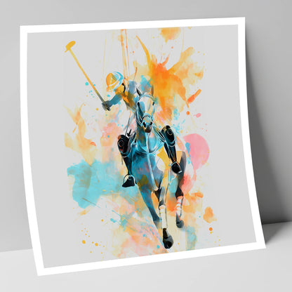 The Decisive Strike polo horse art print