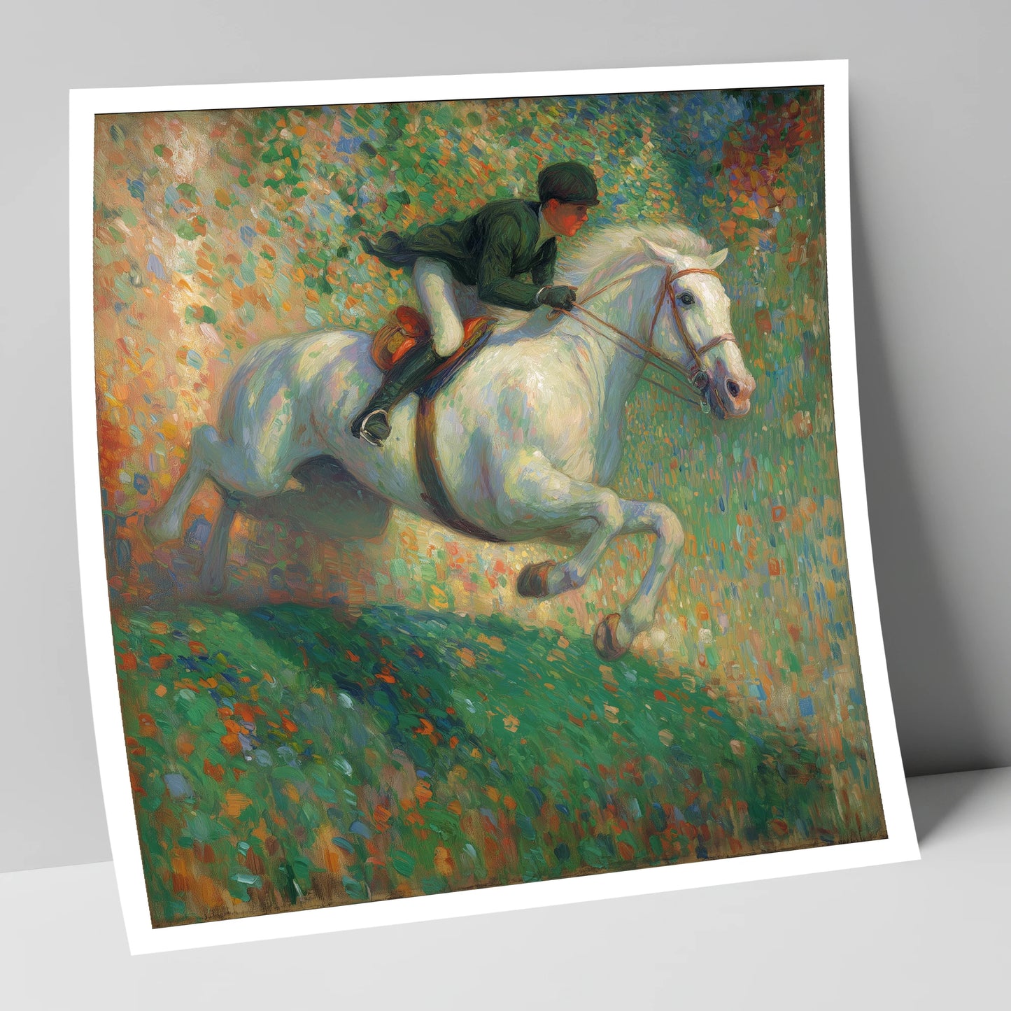 The Painted Leap show jumping horse art print