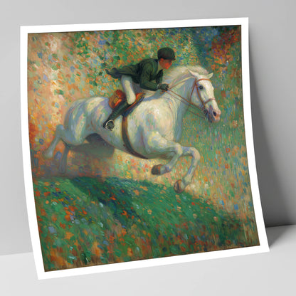 The Painted Leap show jumping horse art print