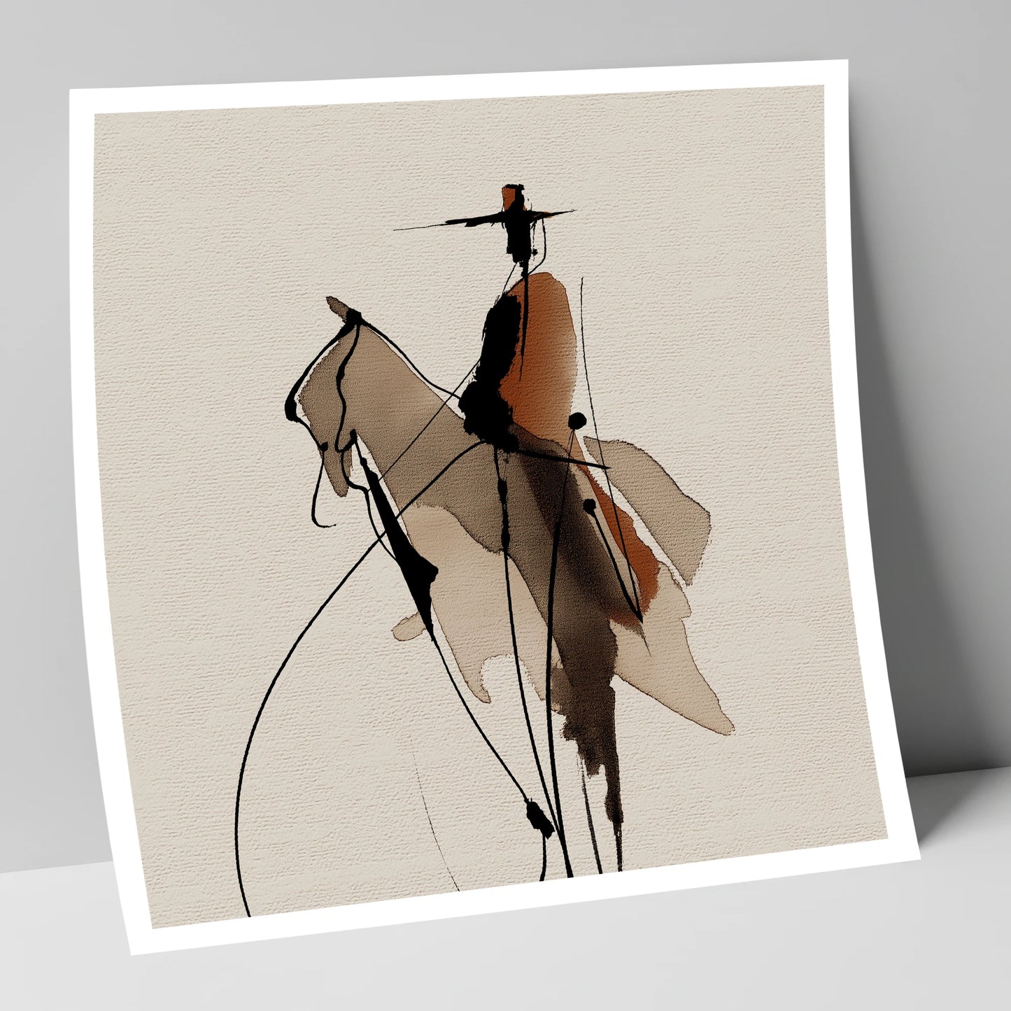 Vaquero Silhouette western horse art print