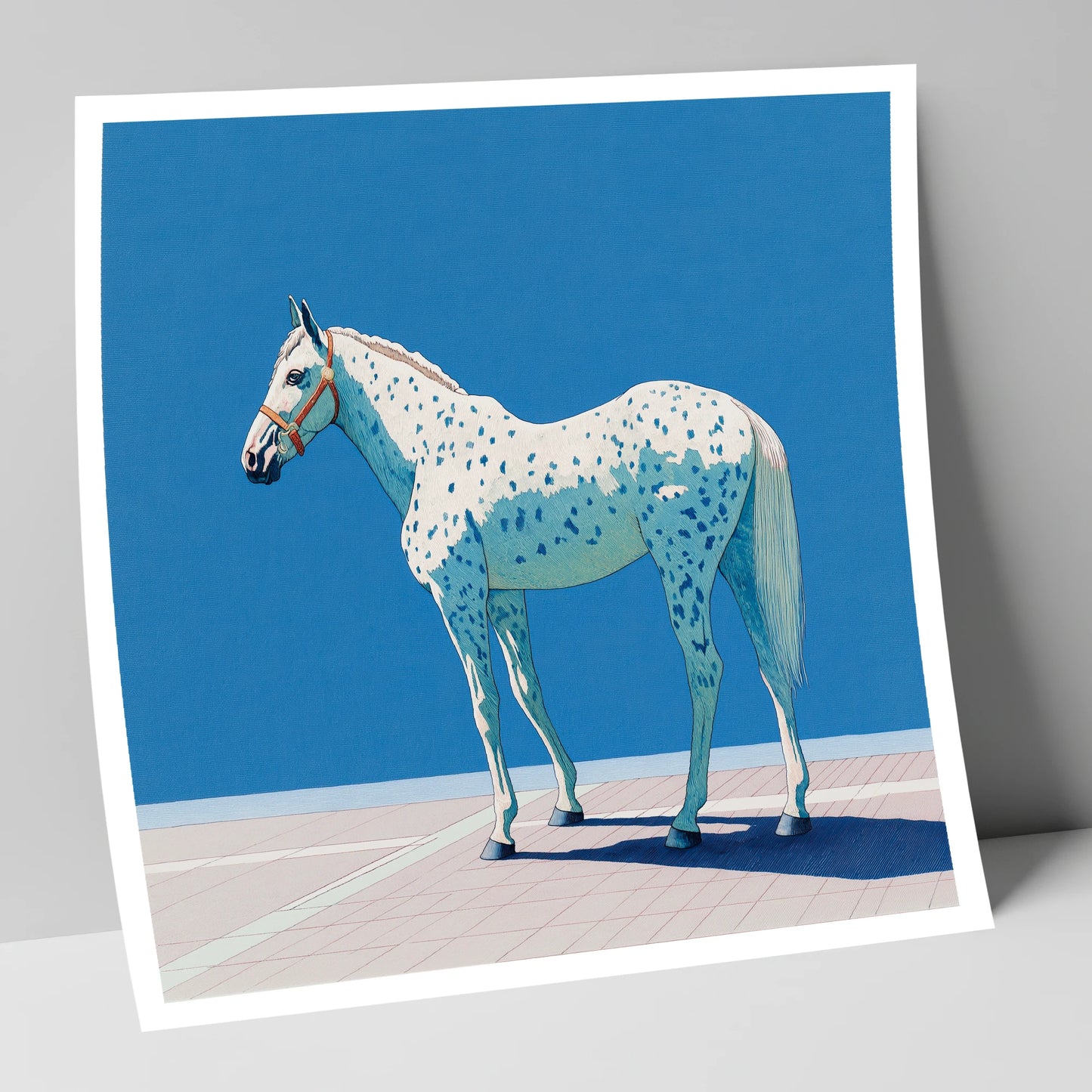 Appaloosa in Cerulean horse breed art print