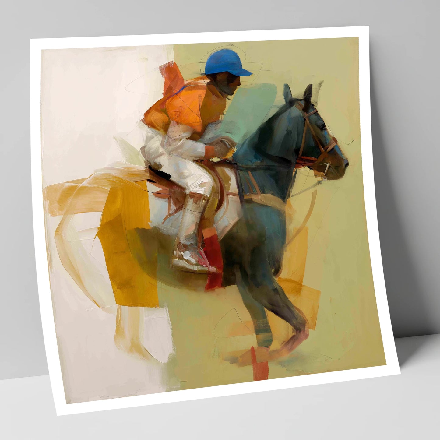 Cerulean and Silk racing horse art print