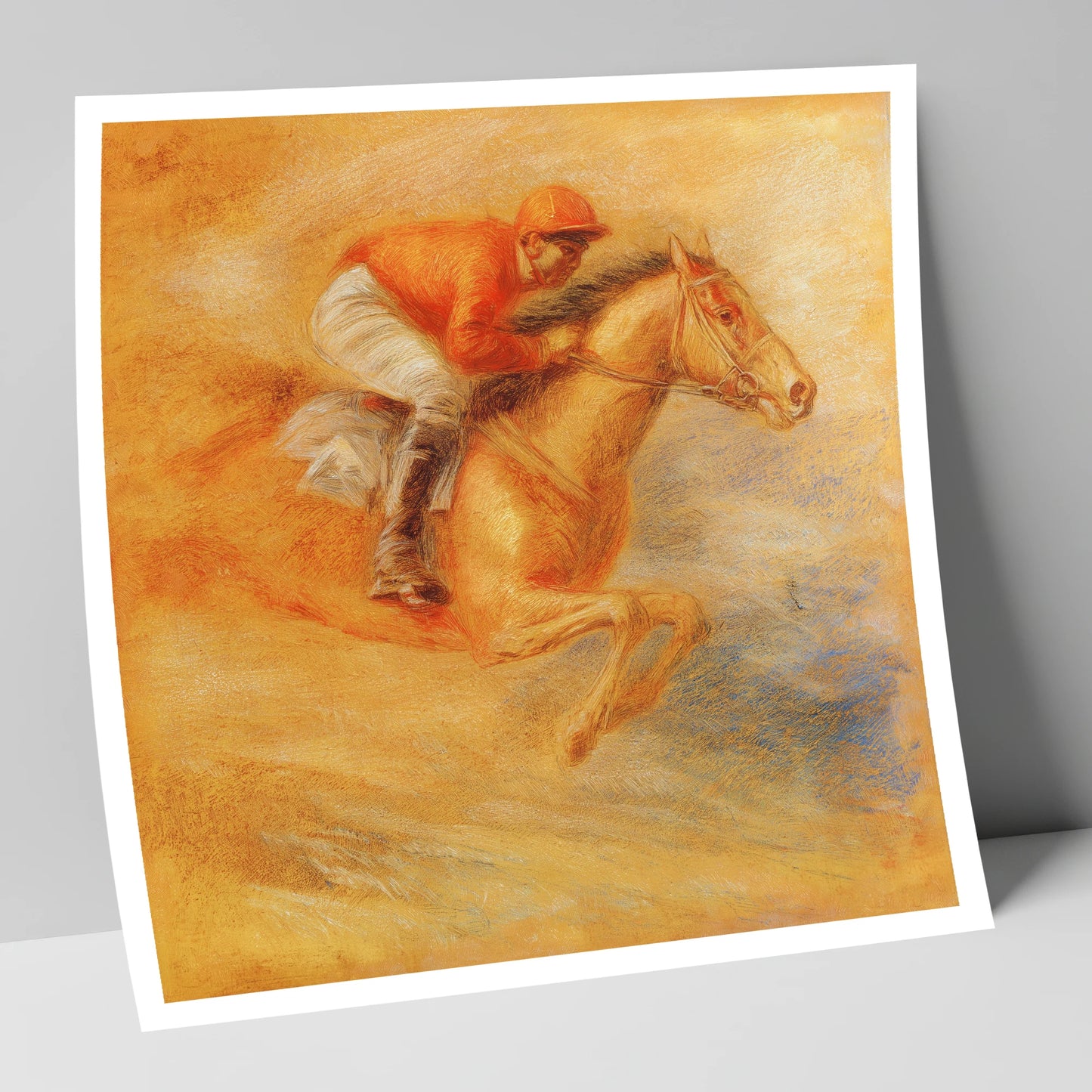 Flight Over Terracotta racing horse art print