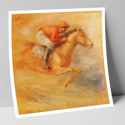 Flight Over Terracotta racing horse art print