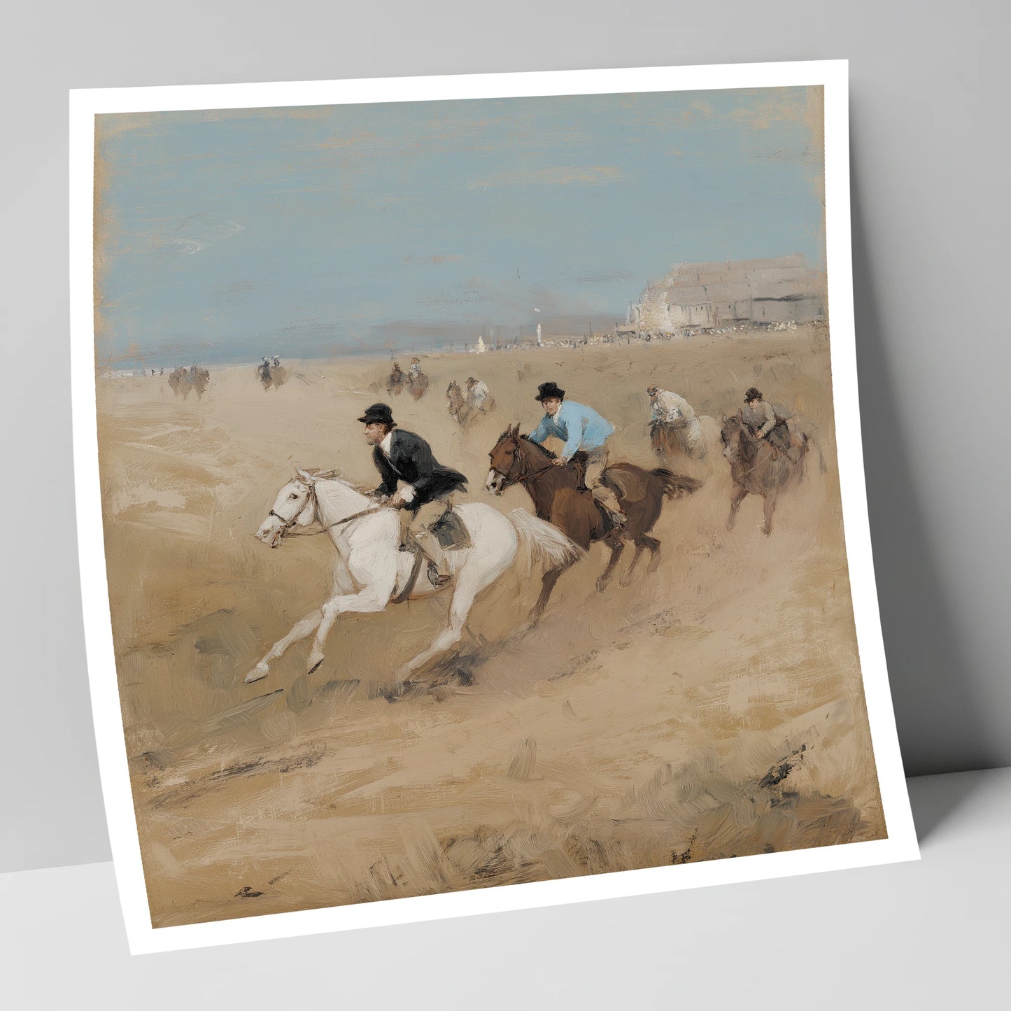 Galloping on the Sands racing horse art print