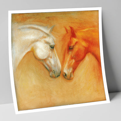 The Quiet Connection horse portrait art print