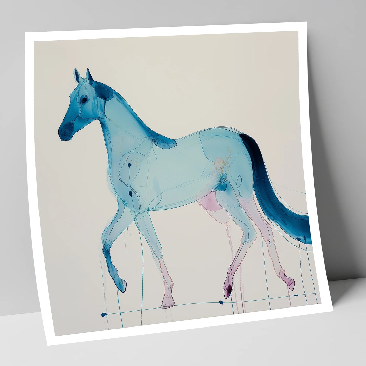 Cerulean Grace horse breed art print