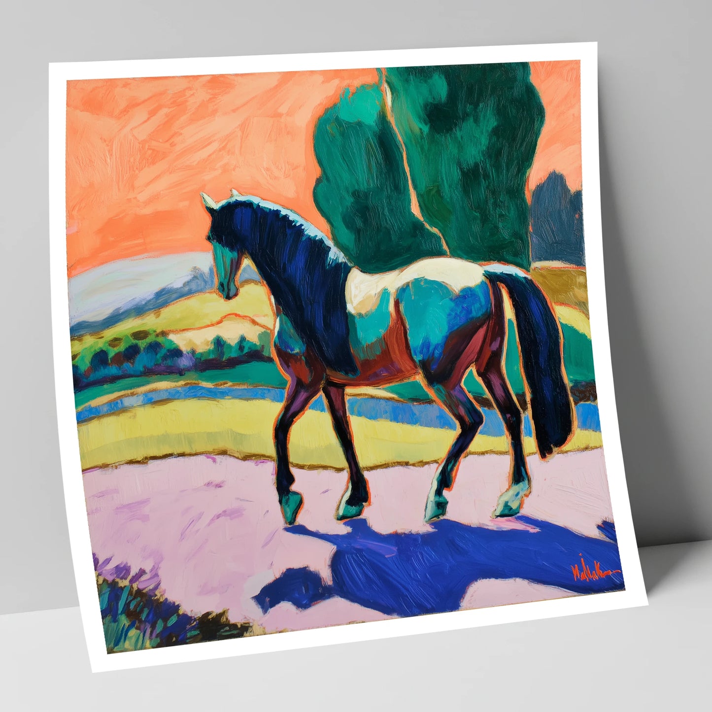 The Cobalt Stride horse breed art print