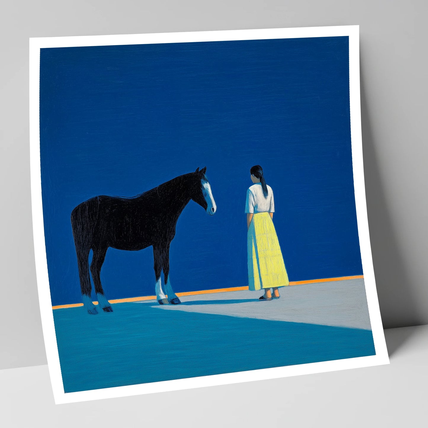 The Meeting Place horse & rider art print