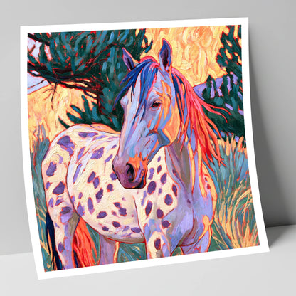 Colourful Spotted Appaloosa Horse horse breed art print