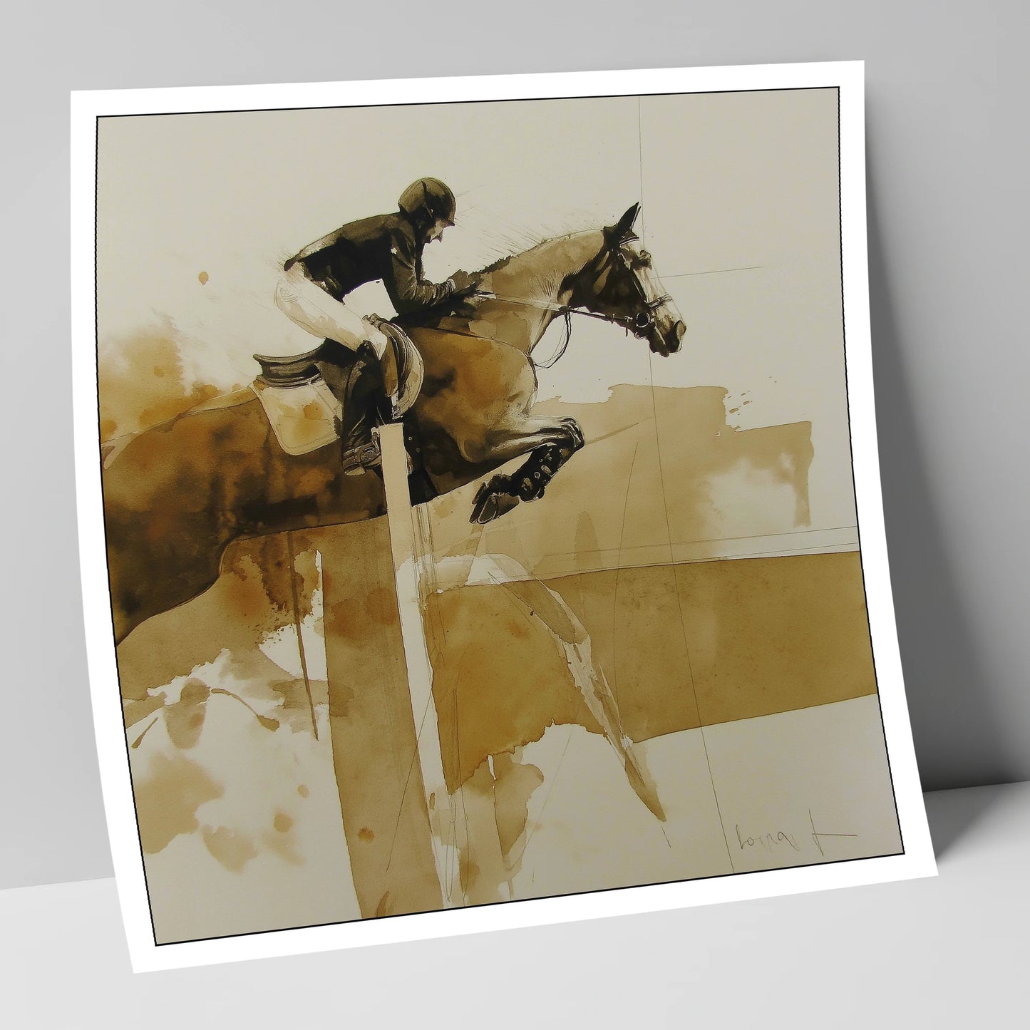 The Perfect Bascule show jumping horse art print