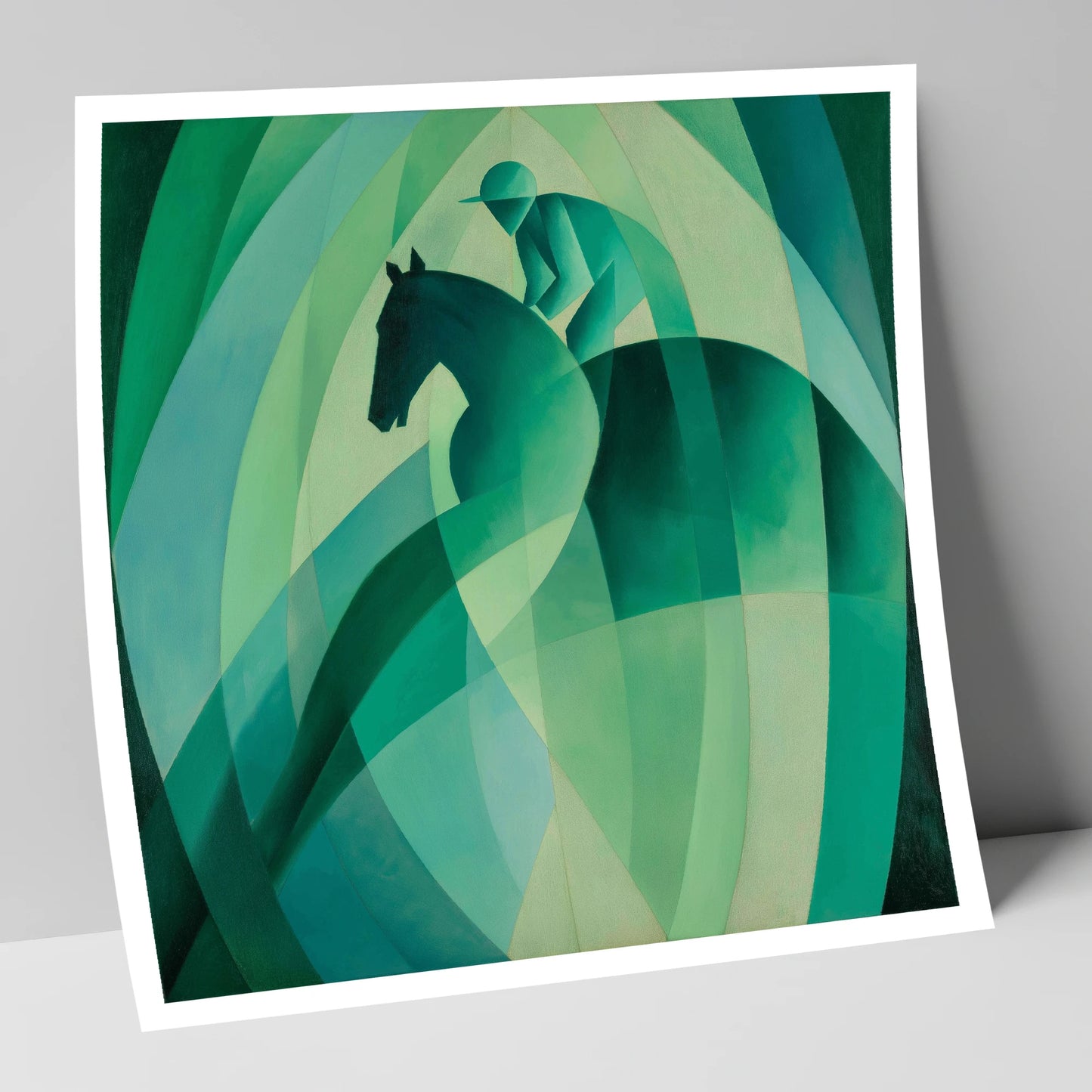 Emerald Rhythm racing horse art print