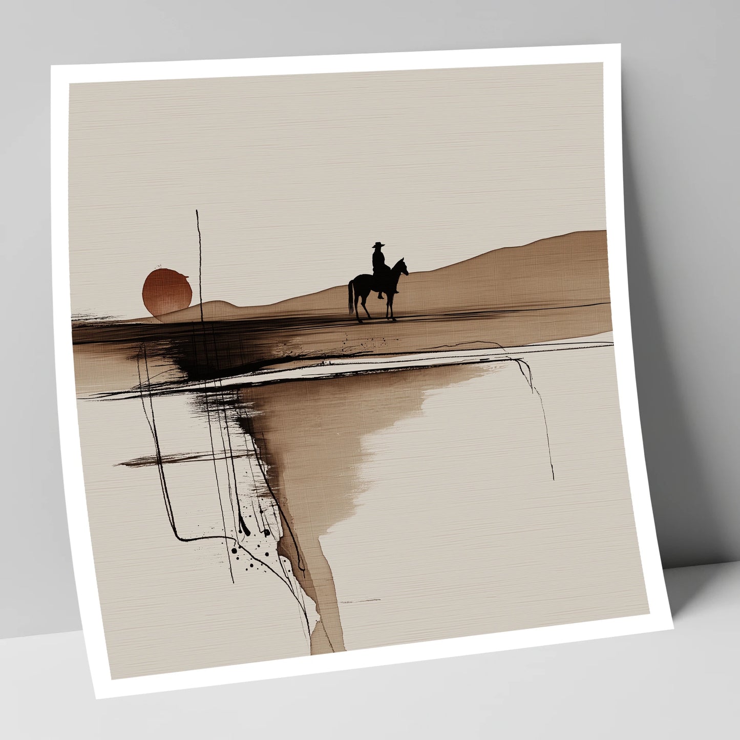 The Quiet Range western horse art print