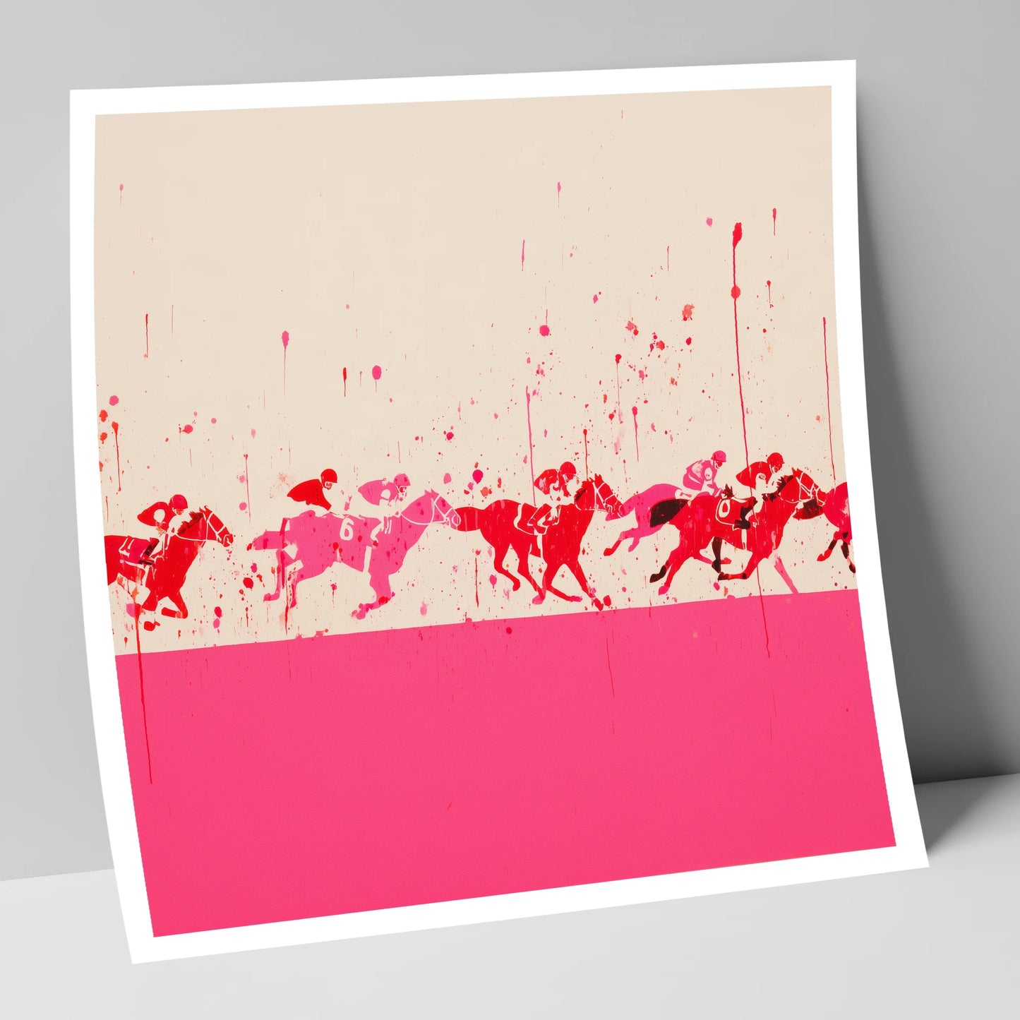 Crimson Surge racing horse art print
