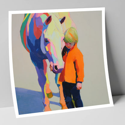 Radiant Bond horse & rider art print