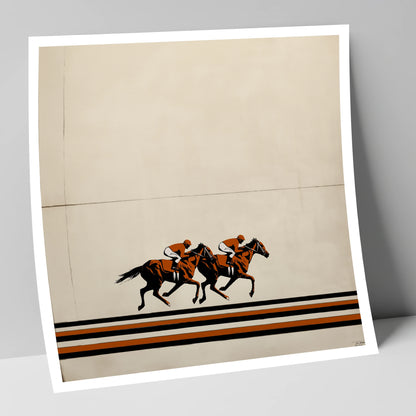 Stride for Stride racing horse art print