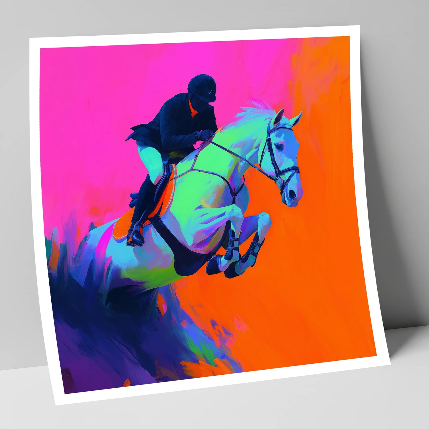 Electric Flight show jumping horse art print