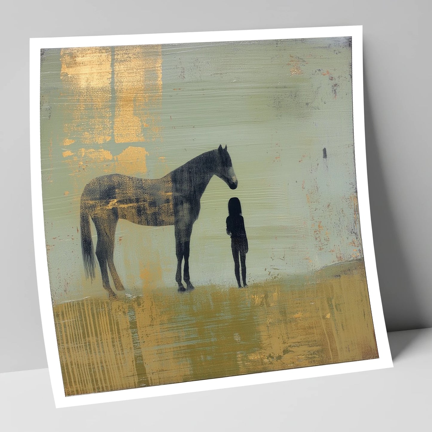 Gilded Connection horse & rider art print