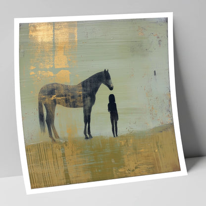 Gilded Connection horse & rider art print