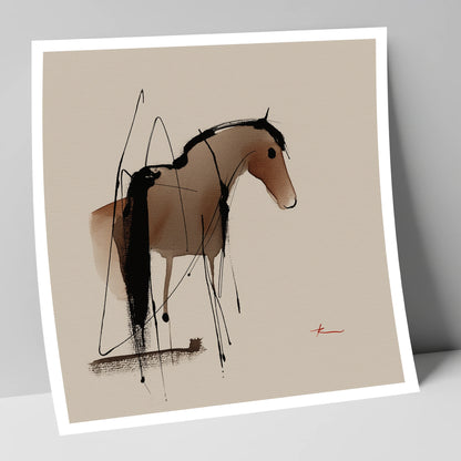 Essence in Ink horse portrait art print