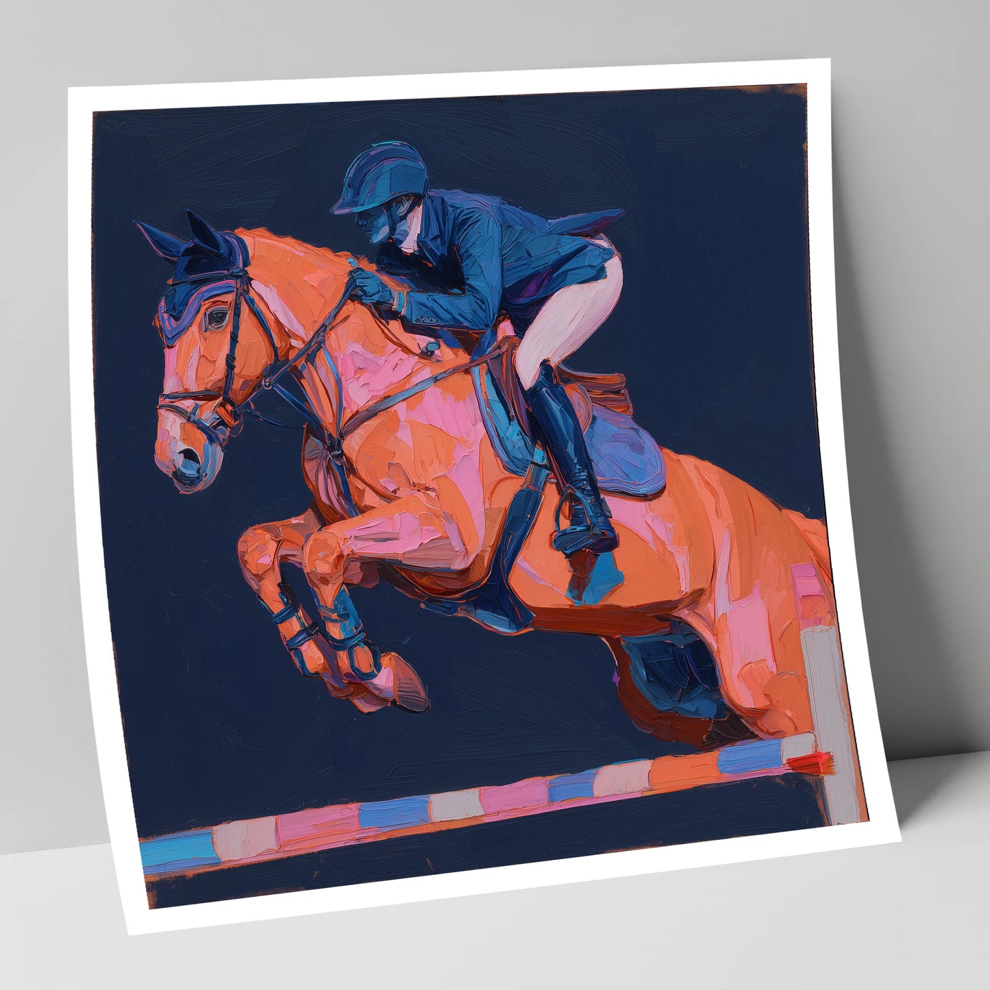 Vivid Flight show jumping horse art print