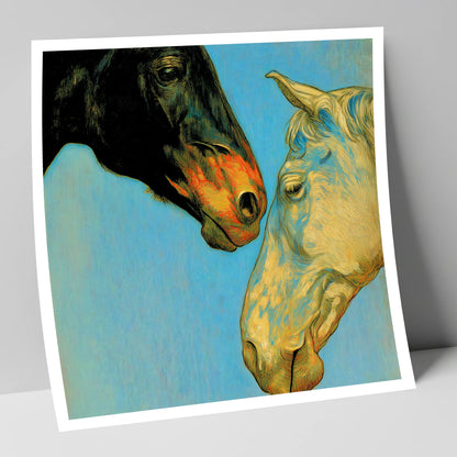 Sun and Shadow horse portrait art print