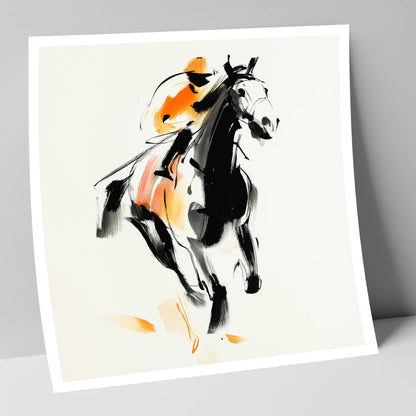 The Amber Sprint racing horse art print