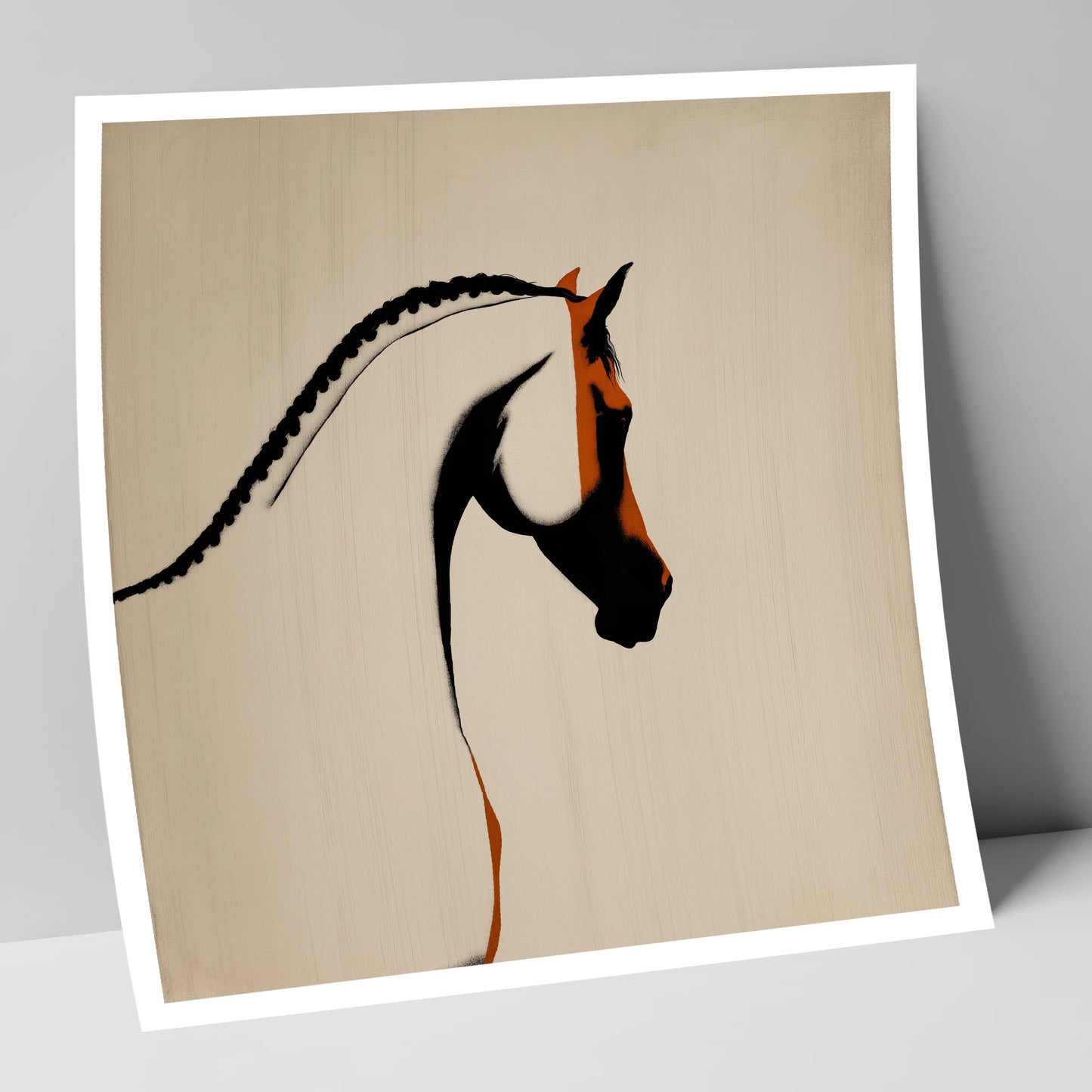 The Plaited Crest horse breed art print