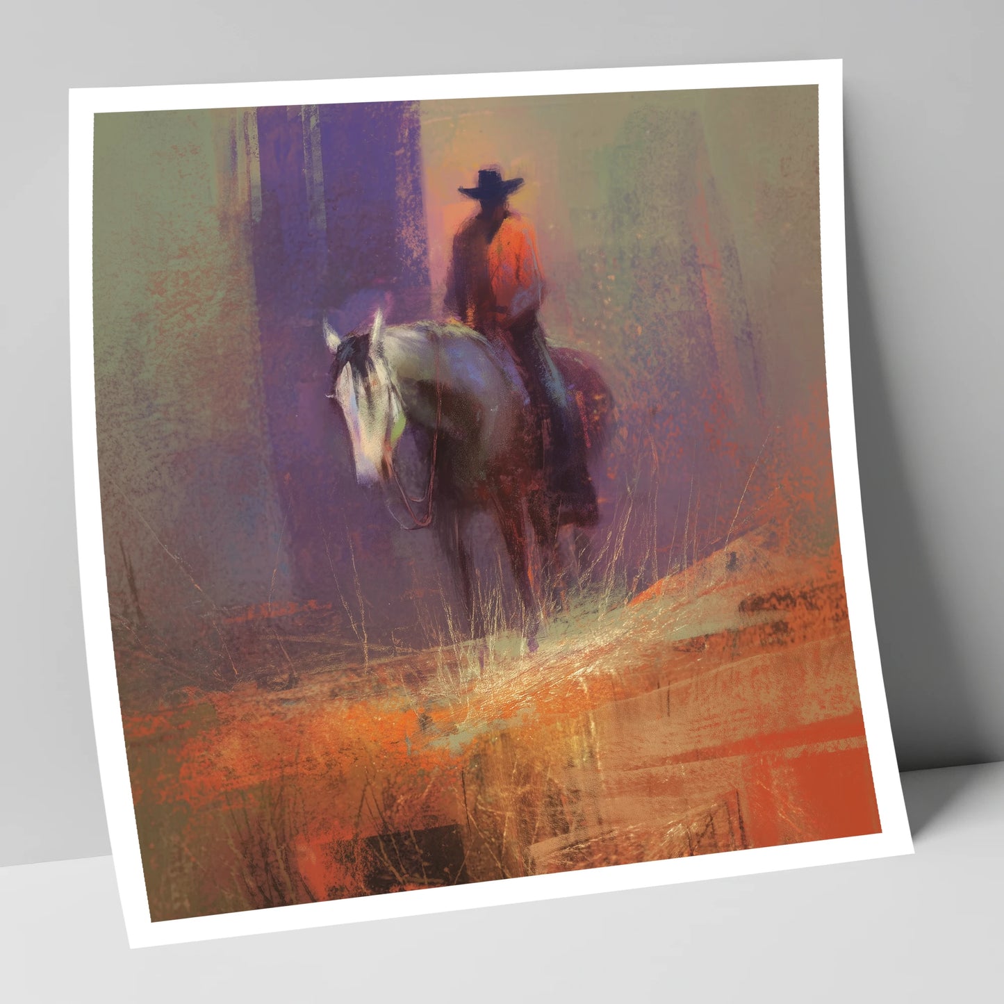 The Solitary Rider western horse art print