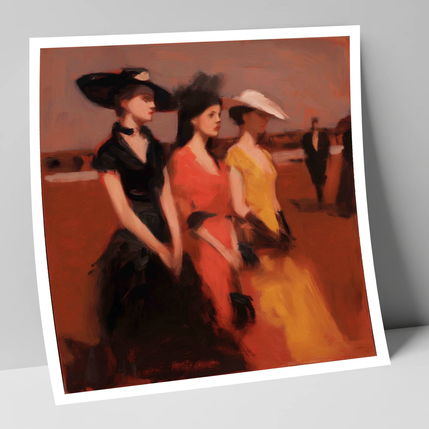 Trackside Elegance racing horse art print