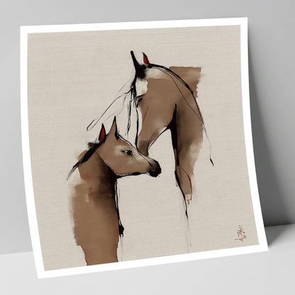 Silent Devotion mare & foal art print