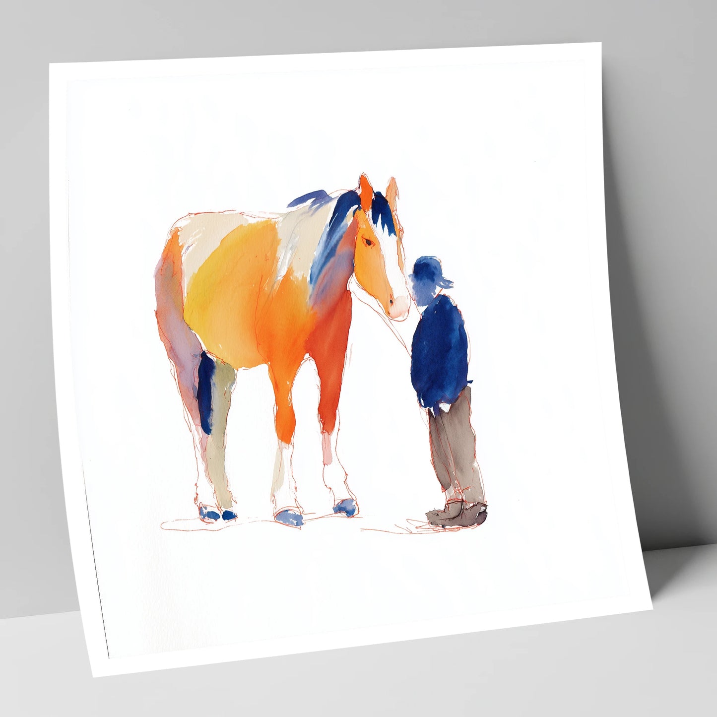 A Quiet Connection working horse art print