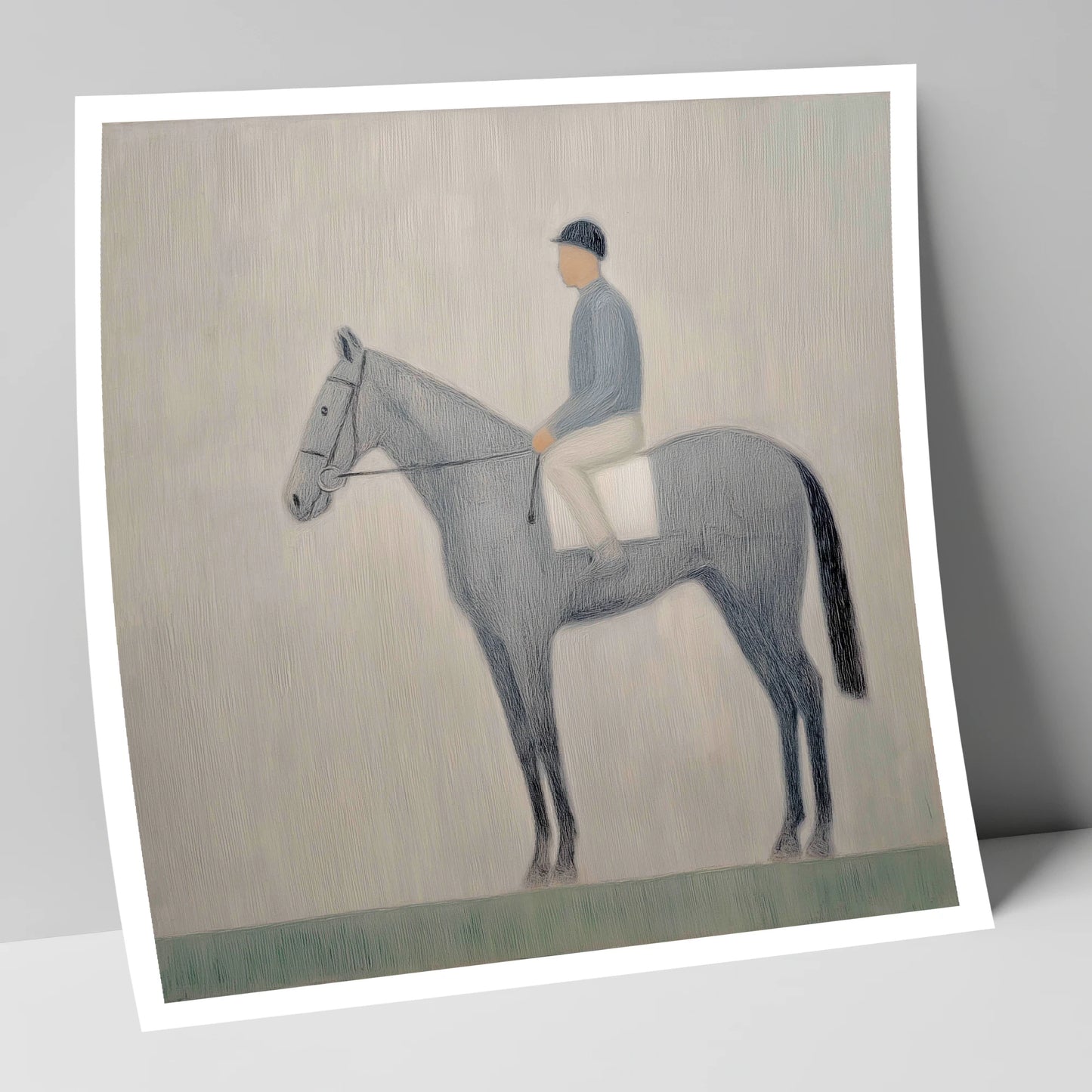 The Slate Grey Racer racing horse art print
