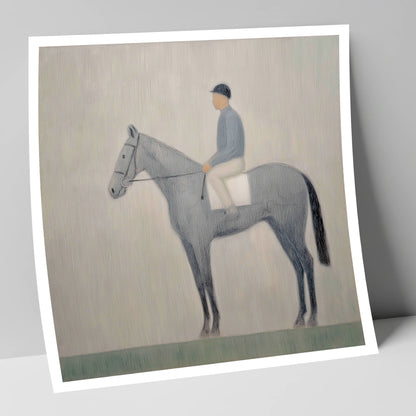 The Slate Grey Racer racing horse art print