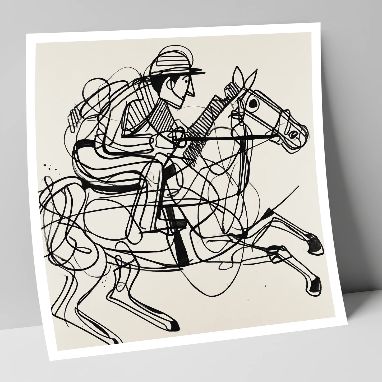 The Abstract Sprint racing horse art print