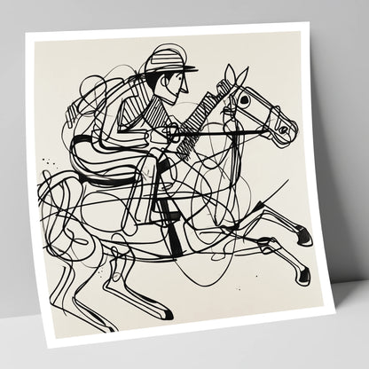 The Abstract Sprint racing horse art print