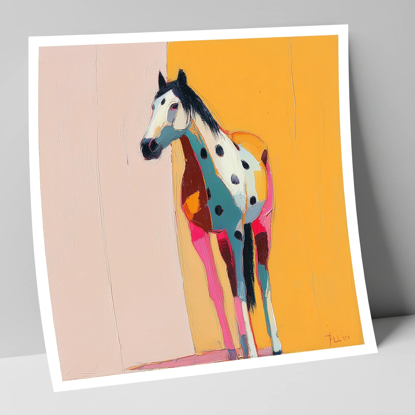 Technicolour Appaloosa horse breed art print