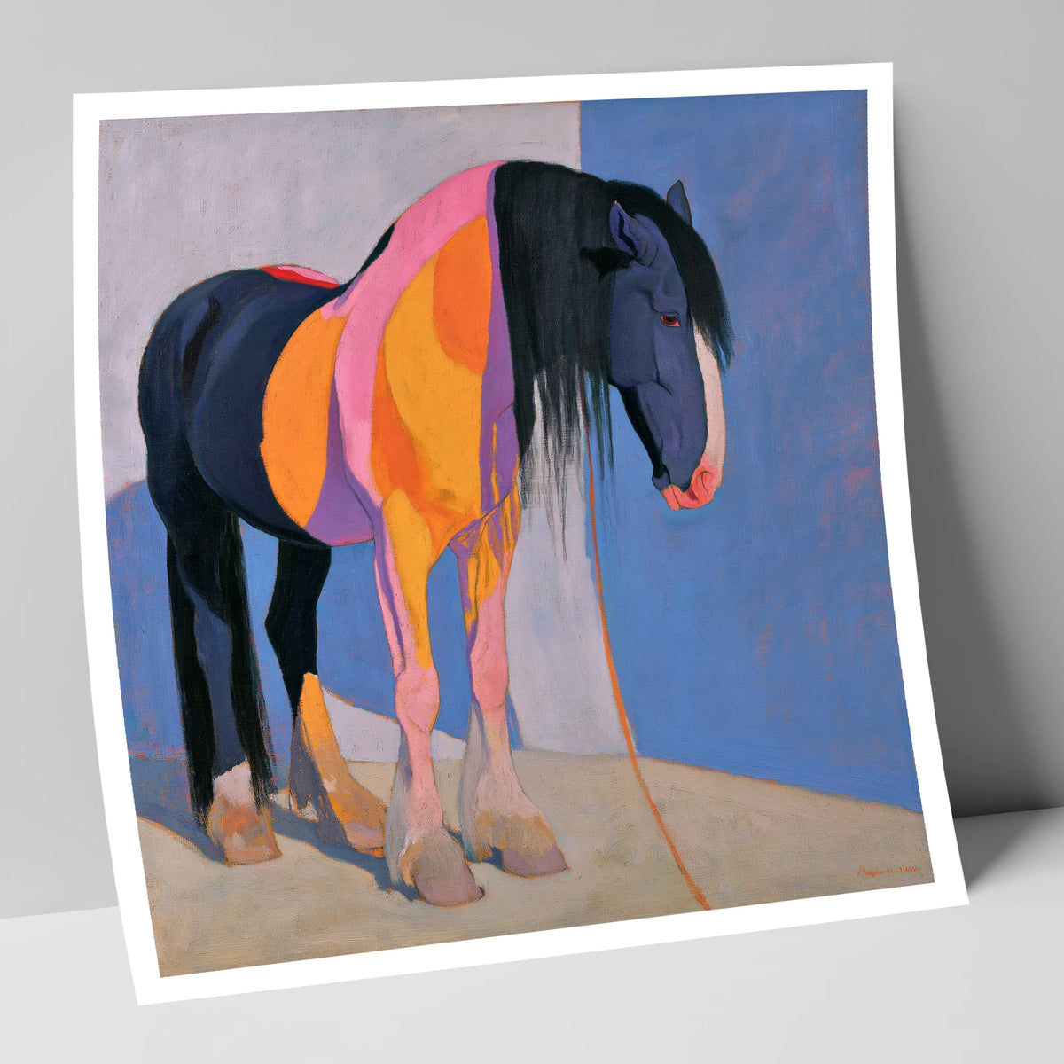 Vibrant Abstract Heavy Horse horse breed art print