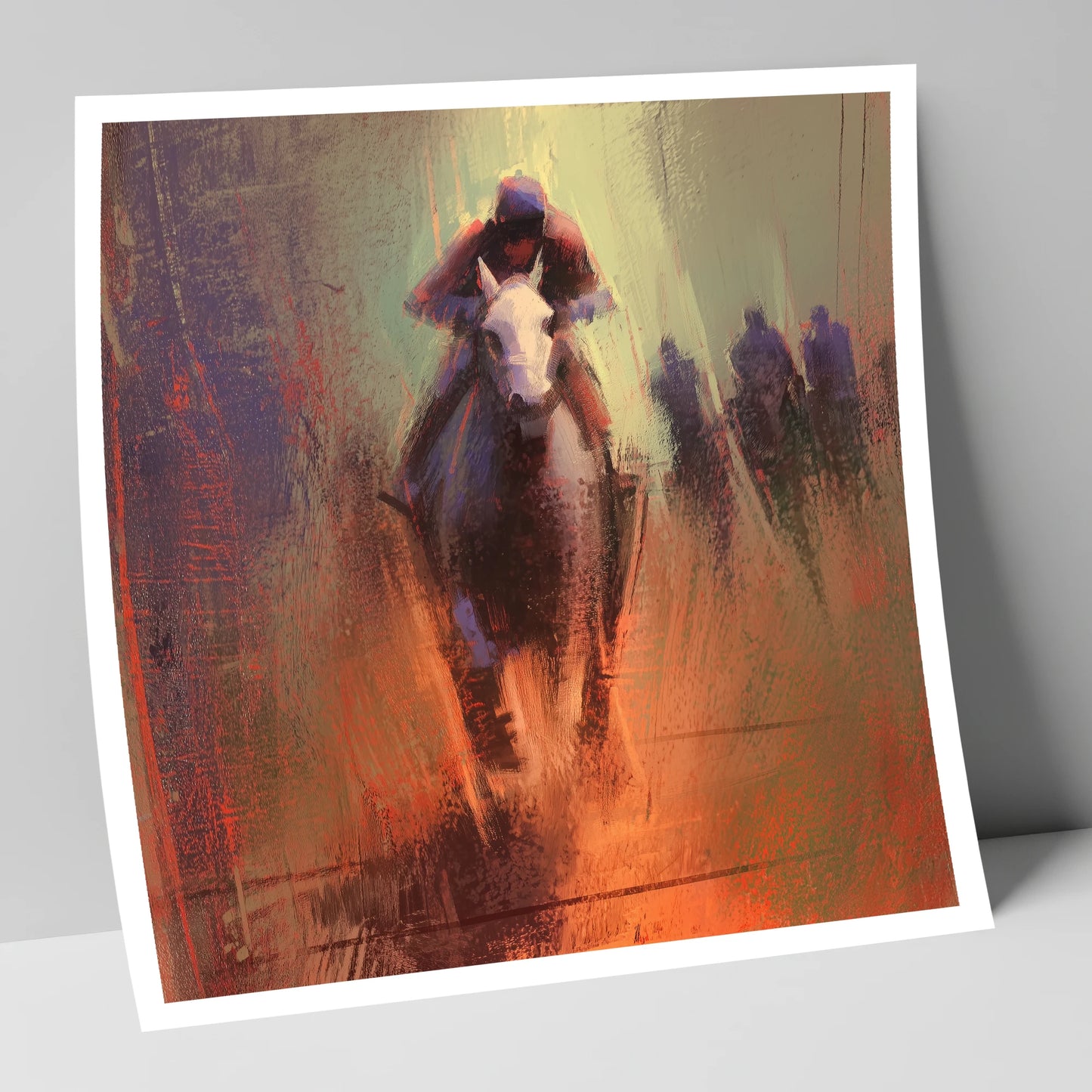 The Home Straight racing horse art print