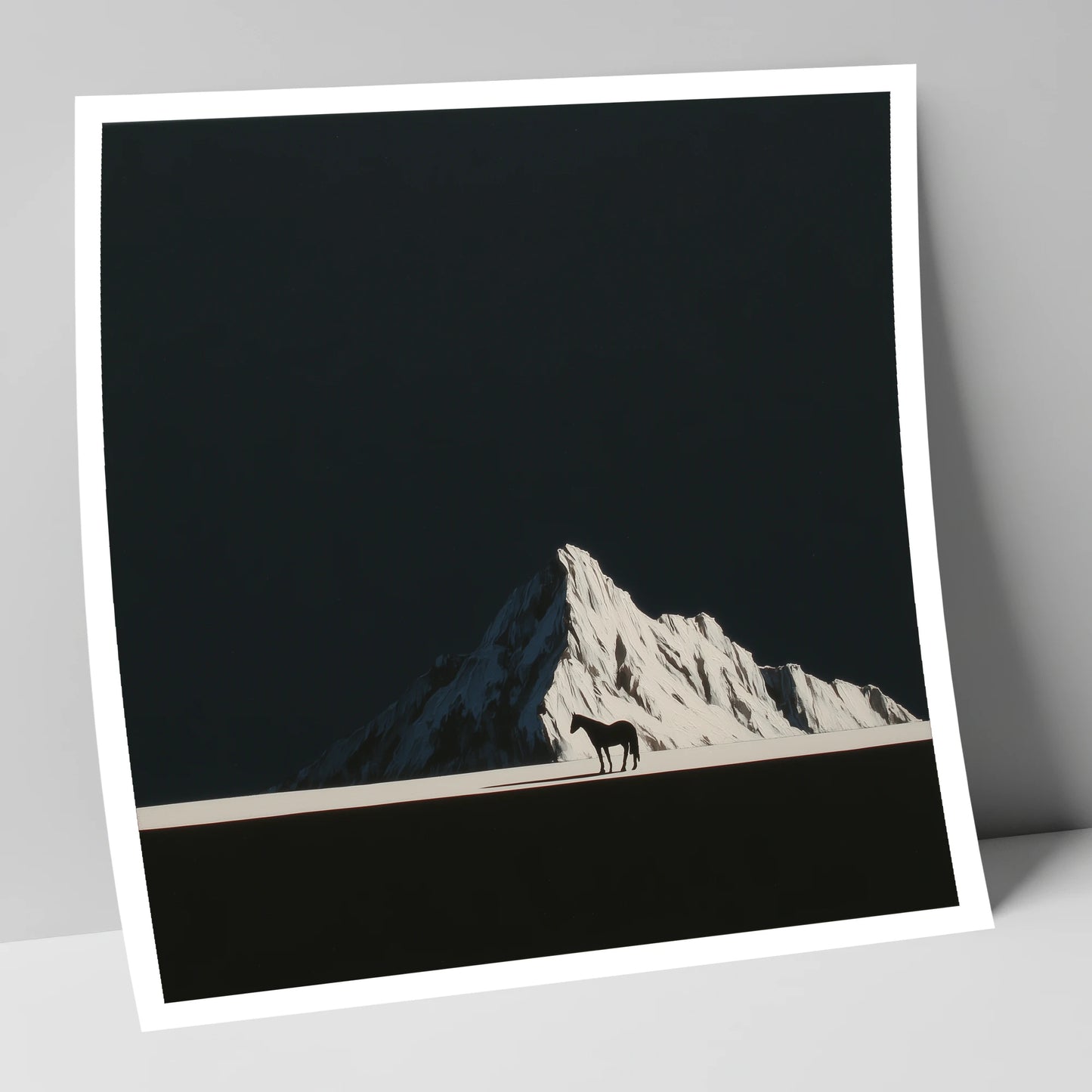 Alpine Solitude horse landscape art print