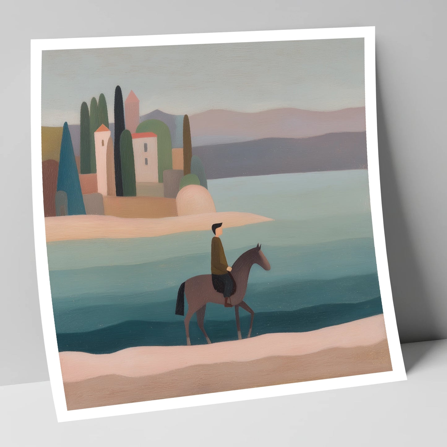 The Painted Shore beach horse art print