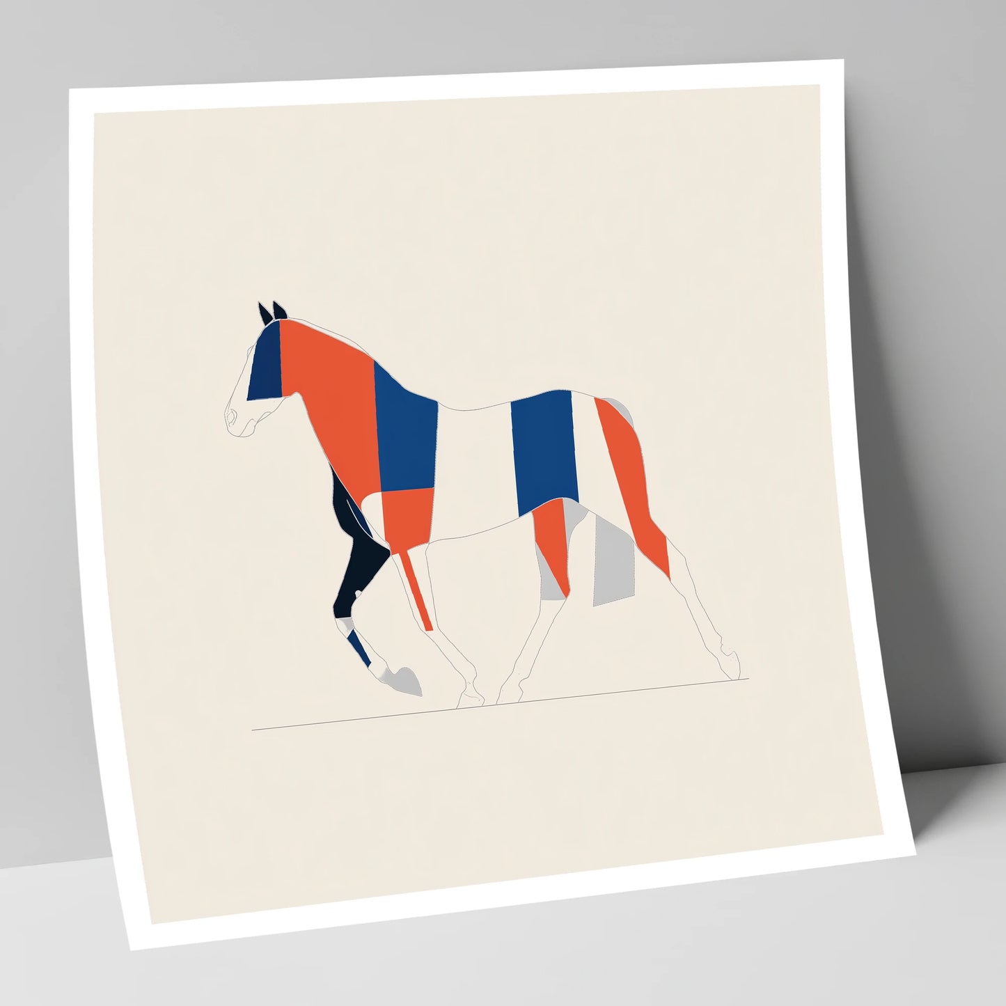 Graphic Equine Geometry horse breed art print