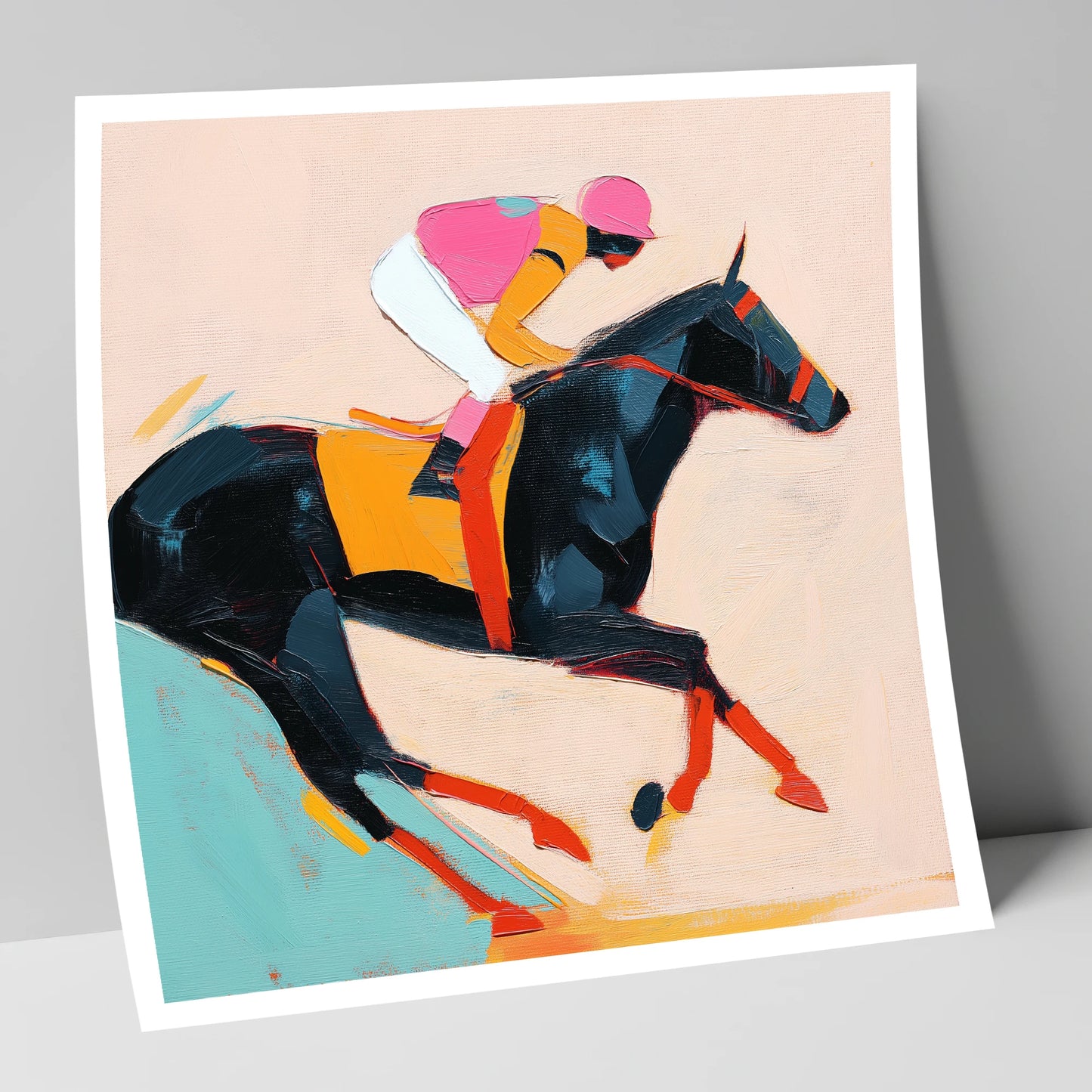 Vivid Racing Spirit racing horse art print
