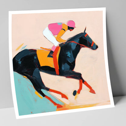Vivid Racing Spirit racing horse art print