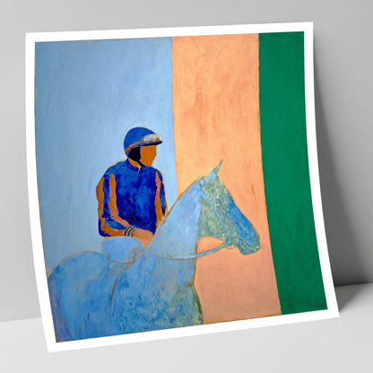 Stillness In The Saddle racing horse art print