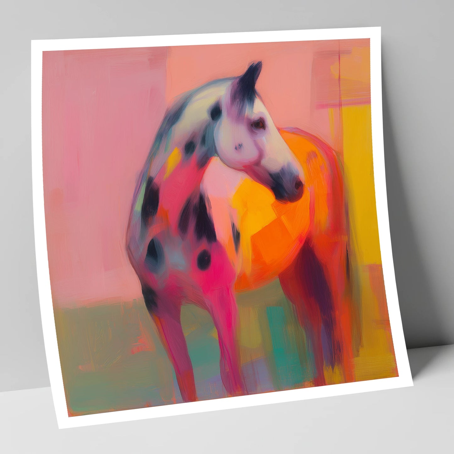 Vibrant Appaloosa horse breed art print
