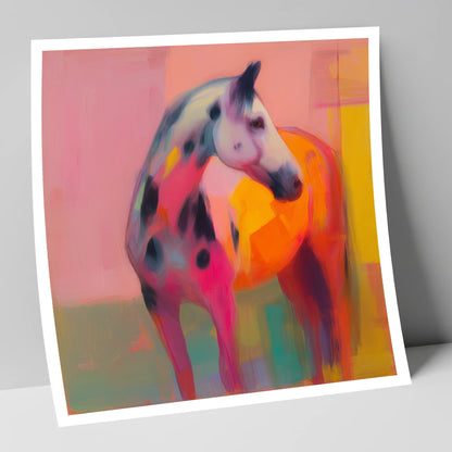 Vibrant Appaloosa horse breed art print