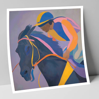 Dynamic Silks racing horse art print